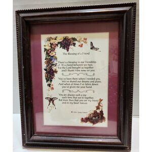 Ginny Hobson "The Blessing of a Friend” Framed Wall Art Inspirational Décor SEE